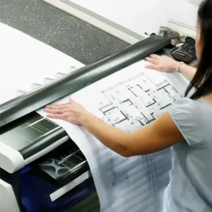 Plano de gran formato en escáner