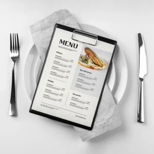 Menús de restaurante impresos